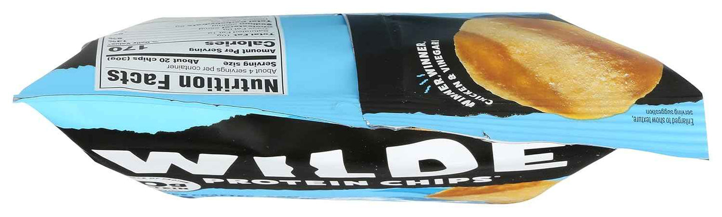 Wilde Protein Chips Sea Salt and Vinegar – Lightweight Snack for Hiking Trails and Camping Trips