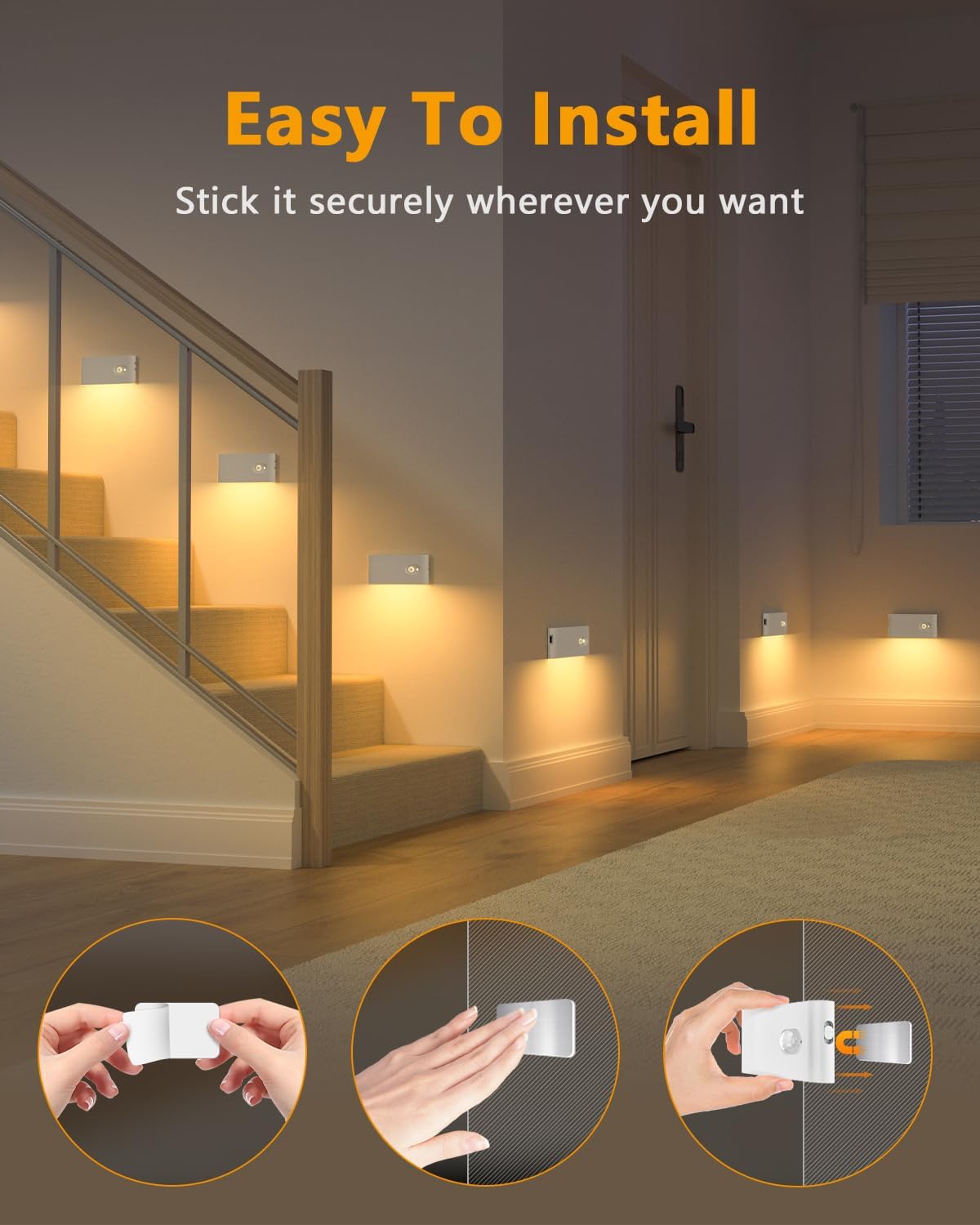 4-pack configuration available in black or white to match room aesthetics