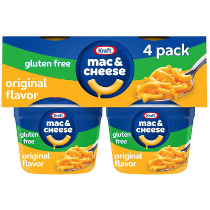 Kraft Gluten Free Mac & Cheese Cups – Kid-Approved Lunchbox Side and After-School Snack, Microwave in 3.5 Minutes
