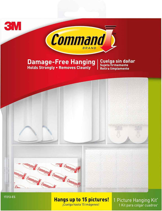 Command Picture Hanging Kit – No-Hammer Wall Hanging Strips Safe for Renters and Shared Walls