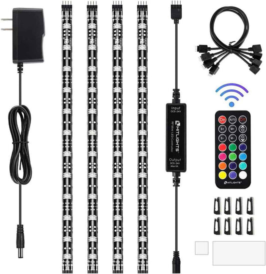 HitLights LED Strip Lights – Safe LED Lighting for Kids Room and Playroom, Cool Touch 12V RGB Strip with Remote