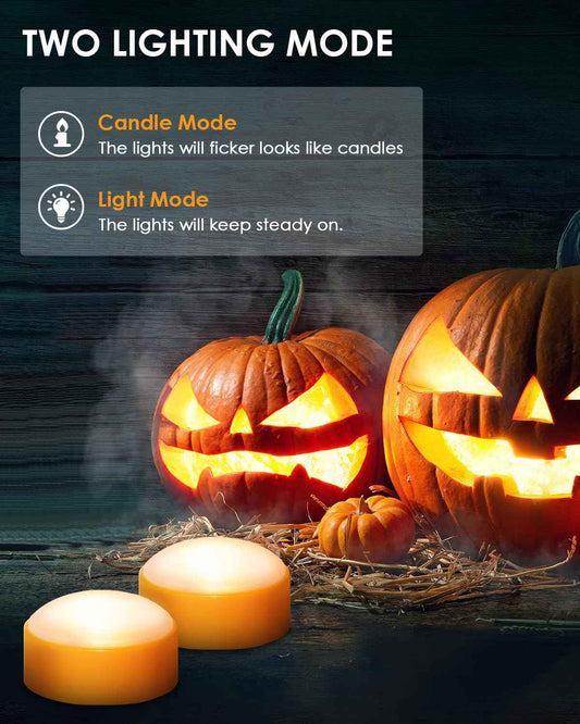 Luditek LED Pumpkin Lights – Cozy Fall Living Room Accent, Flameless Candle Glow with Remote