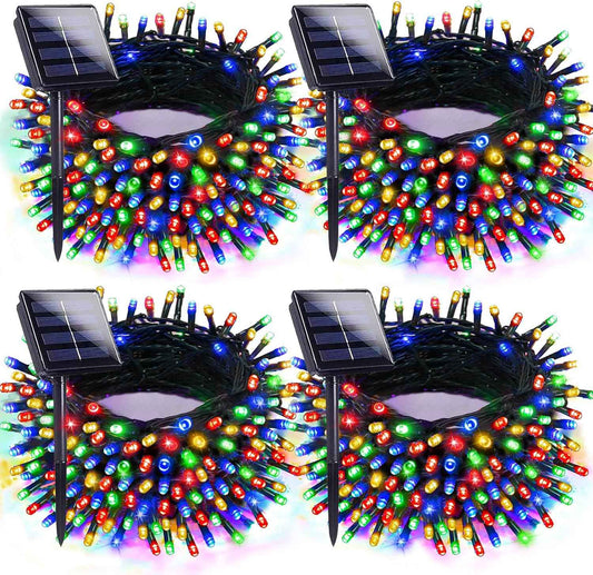 Solar Fairy Lights Gift for Her and Mom – 4 Pack 132FT 400 LED Multicolor String Lights for Birthday Housewarming Holiday