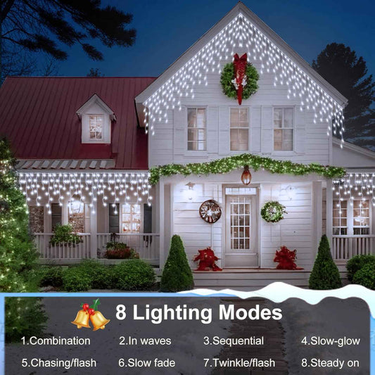 echosari 300 LED Curtain Lights – Bedroom Decor Glow with Warm White or Cool White Tone