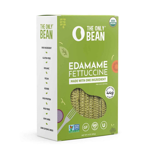 The Only Bean Edamame Fettuccine for Fast Post-Workout Meal Prep, 5-Minute High-Protein Pasta