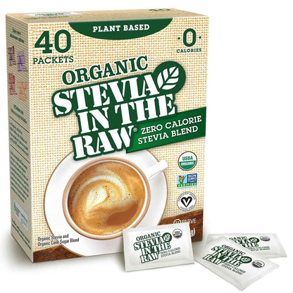 Stevia In The Raw Organic Stevia Sweetener Packets – Streamlined Countertop Sweetener for Clutter-Free Kitchens