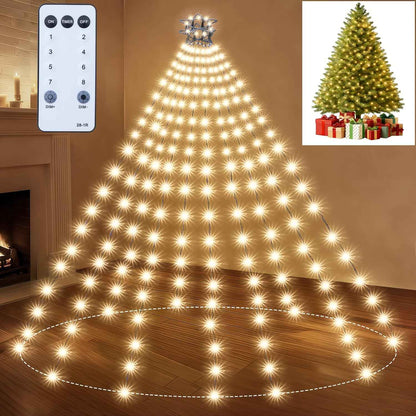 Lumary Christmas Tree Lights Single Warm White Tone – Clean Uncluttered Holiday Look for Neutral Interiors
