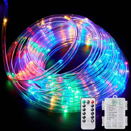 LumiGlow Battery Rope Lights – Portable 40ft String Lights for Patio, Camping & Backyard Gatherings