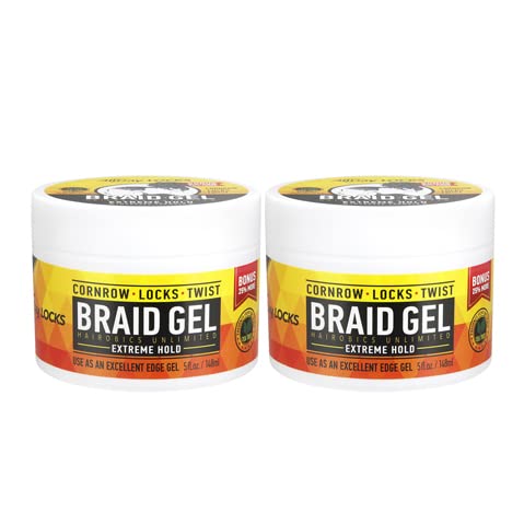 AllDay Locks Braid Gel 5oz, 2-pack