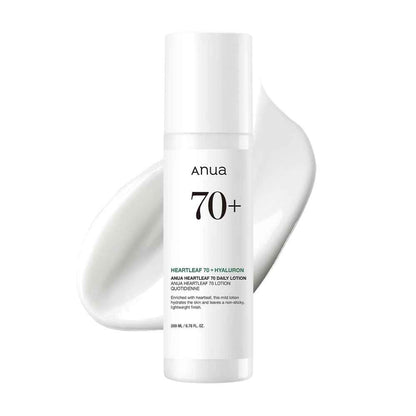 Anua Heartleaf Daily Lotion, Lightweight Face Moisturizer with Hyaluronic Acid, Gentle & Calming Face Cream for Soothing, Hydration, & Moisture Barrier for Dry Skin, Korean Skincare, 6.76 fl.oz.