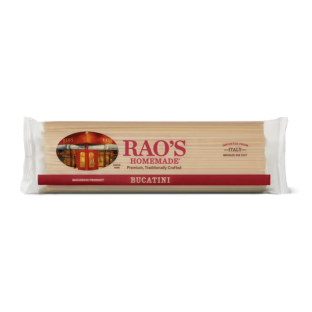 Rao's_Homemade_Bucatini_Pasta,_16oz,_Traditionally_Crafted,_Premium_Quality,_From_Durum_Semolina_Flour,_Traditional_Bronze_Die_Cut,_Imported_from_Italy