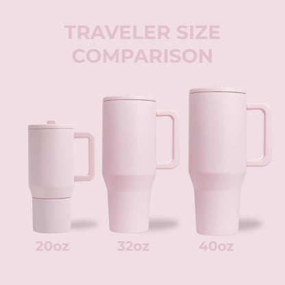 HydroJug_Traveler_-_32_oz_Water_Bottle_with_Handle_&_Flip_Straw_-_Fits_in_Cup_Holder,_Leak_Resistant_Tumbler-Reusable_Insulated_Stainless_Steel_&_Rubber_Base_-_Gifts_for_Women_&_Men,_Pink_Sand