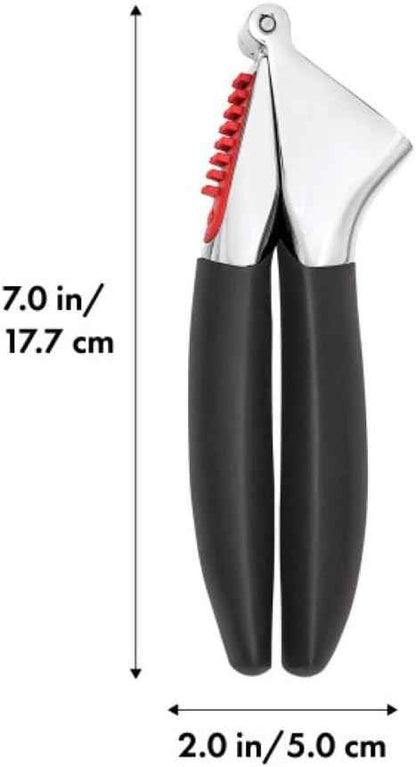 OXO Good Grips Heavy Duty Garlic Press, Die-Cast Zinc, Black