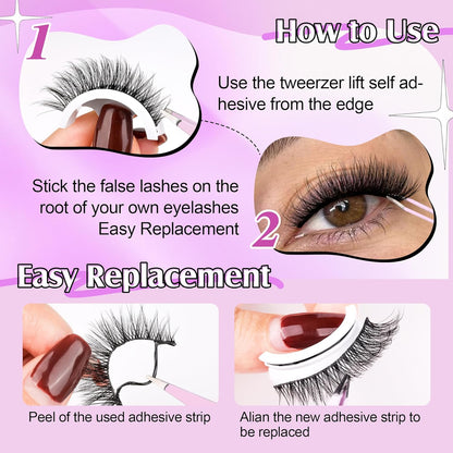 Wiwoseo_Self_Adhesive_Eyelashes_No_Glue_Needed_False_Lashes_Natural_Look_Lash_Extensions_Reuseable_Self_Adhesive_Lashes_Waterproof_Wispy_Fluffy_Lashes_with_Tweezer_3_Pairs_Pack