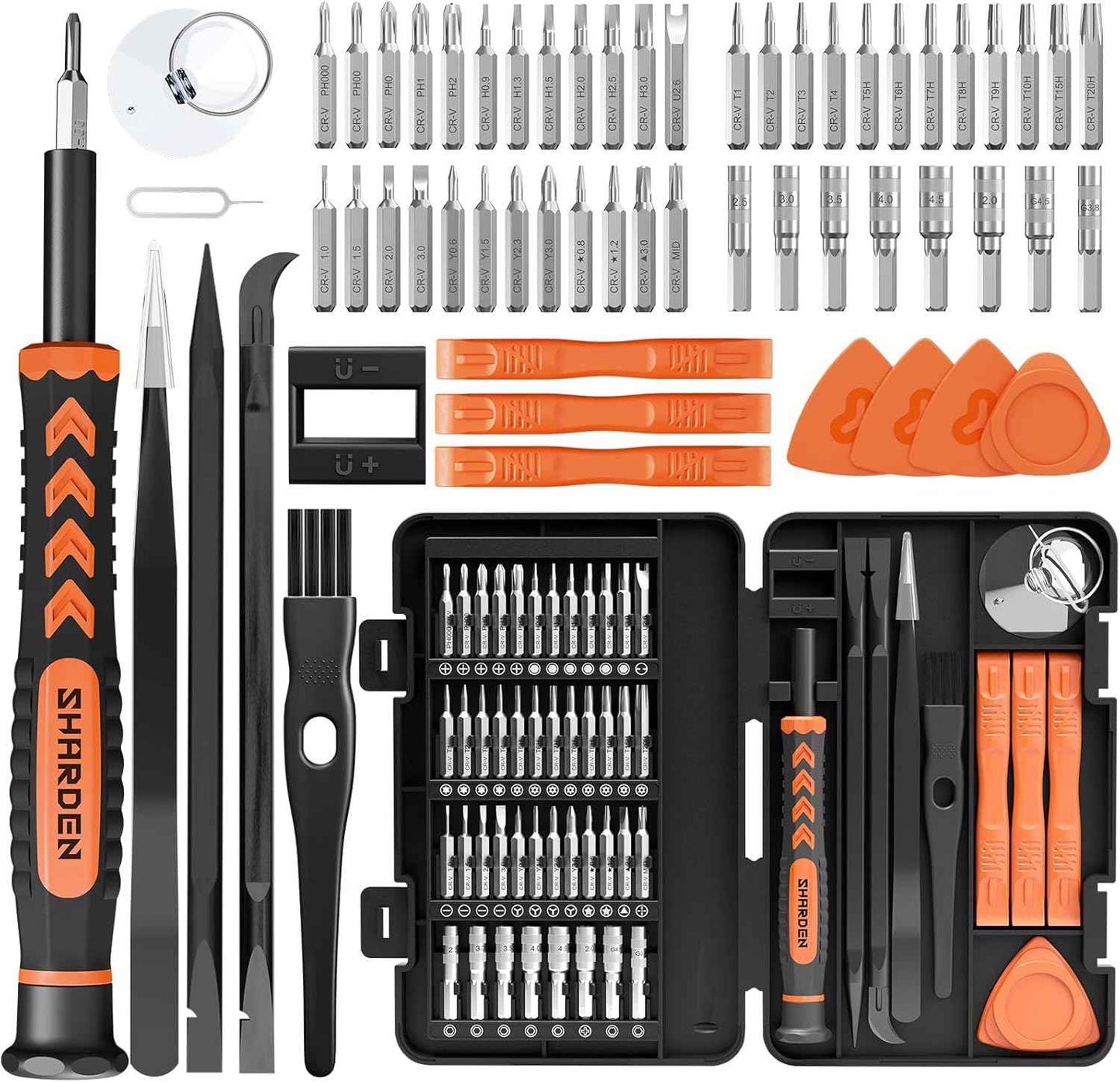SHARDEN 58 in 1 Screwdriver Set – Home Workbench Repair Kit for Faster Phone and Laptop Fixes