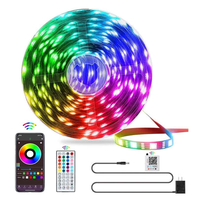 QZYL LED Strip Lights for Bedroom, 16 Million Colors RGB Ambient Lighting for Living Room and Dorm Aesthetic