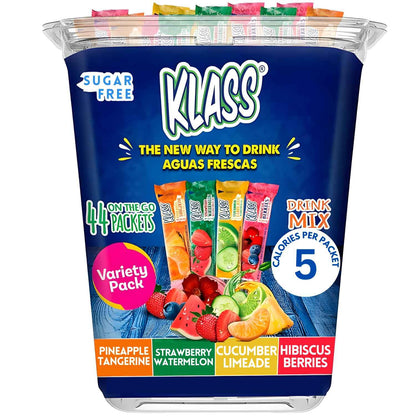 Klass Iced Tea Mix - Stevia-Sweetened Calm Moment Beverage for Self-Care Rituals and Stress-Free Afternoon Hydration (44 Count)