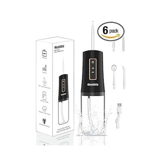 Water_Dental_Flosser_Cordless,_KUSKER_Portable_Oral_Irrigator_for_Teeth,_3_Modes_and_4_Jet_Tips,_IPX7_Waterproof,_Rechargeable_for_30-Days_Use,_Home,_Travel,_Braces,_Bridges_Care(Elegant_Black)