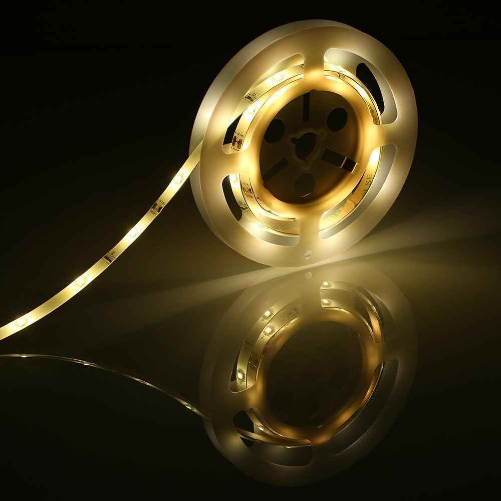 Vansky Motion Activated Bed Light – Warm Glow LED Strip for Cozy Bedroom Ambiance, Flexible Bedside Decor Lighting