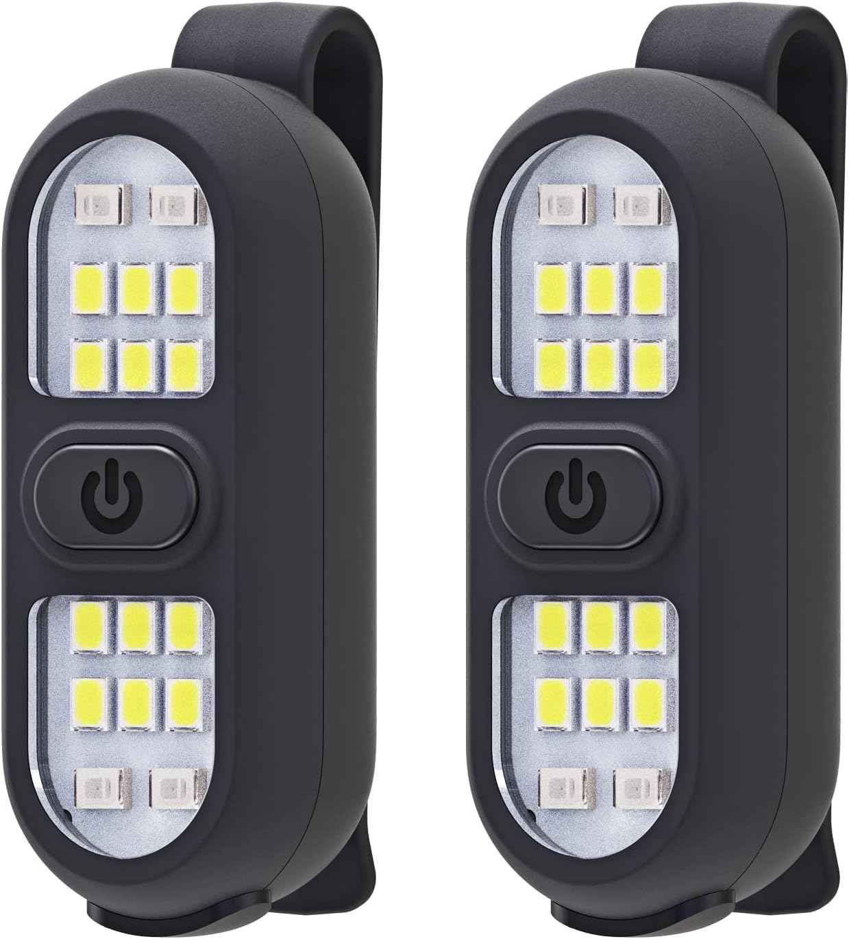 LumenX Clip-On Running Light 2-Pack, Practical Safety Gift for Outdoor Enthusiasts and Dog Walkers