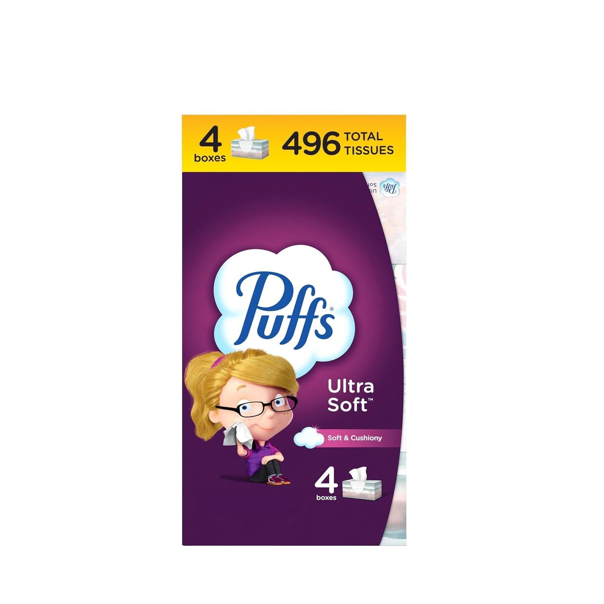 Puffs_Ultra_Soft_Facial_Tissues_-_4_Family_Size_Boxes,_124_Facial_Tissues_Per_Box,_Ideal_for_Cleaning_and_Hygiene_-_Napkin