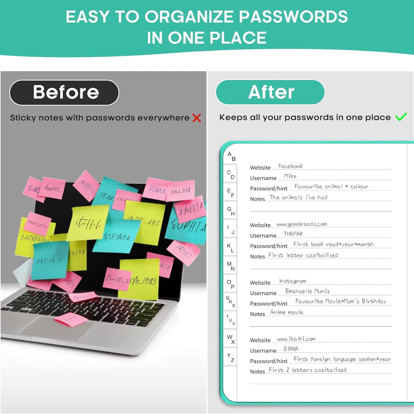 Taja_Password_Keeper_Book_with_Alphabetical_Tabs，Small_Password_Books_for_Seniors,_Password_Notebook_for_Internet_Website_Address_Log_in_Detail