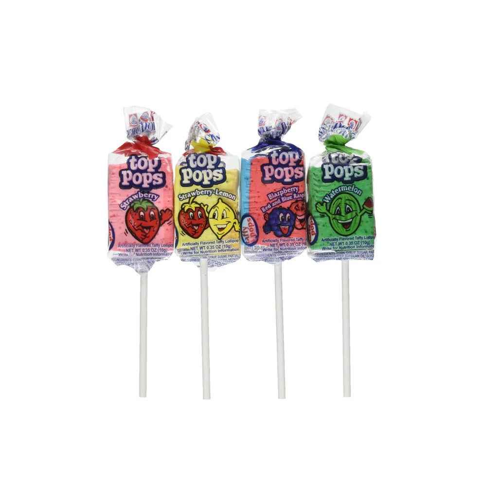 Taffy Pops Assorted Flavors 48ct – Single-Box 48-Count Taffy Lollipops for a Clutter-Free Home Candy Jar