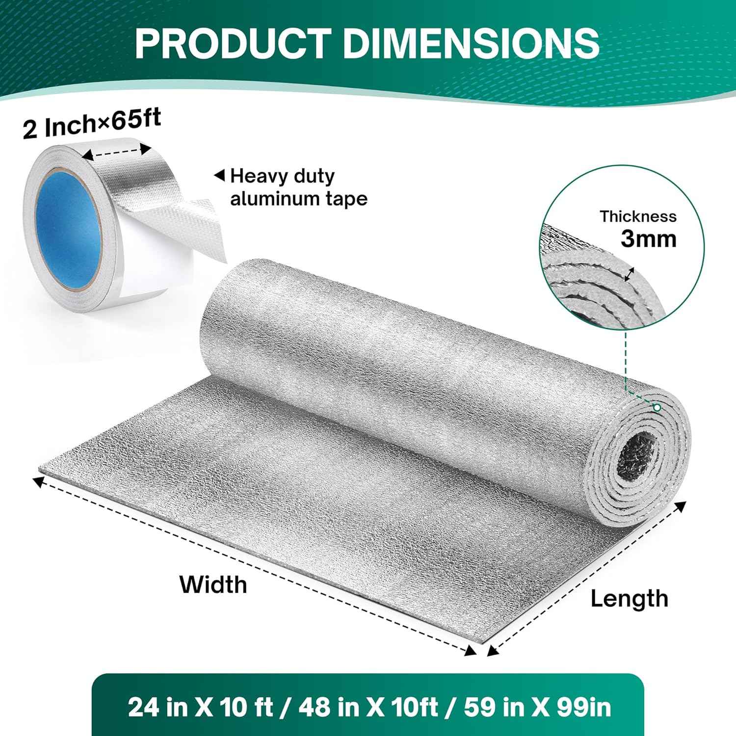 Reflective Window Insulation Roll – Home Office Climate Control for Glare-Prone Workstations