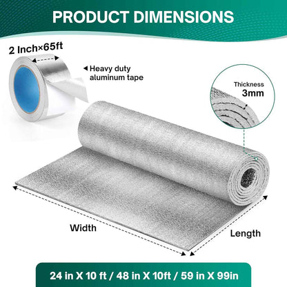 Reflective Window Insulation Roll – Home Office Climate Control for Glare-Prone Workstations