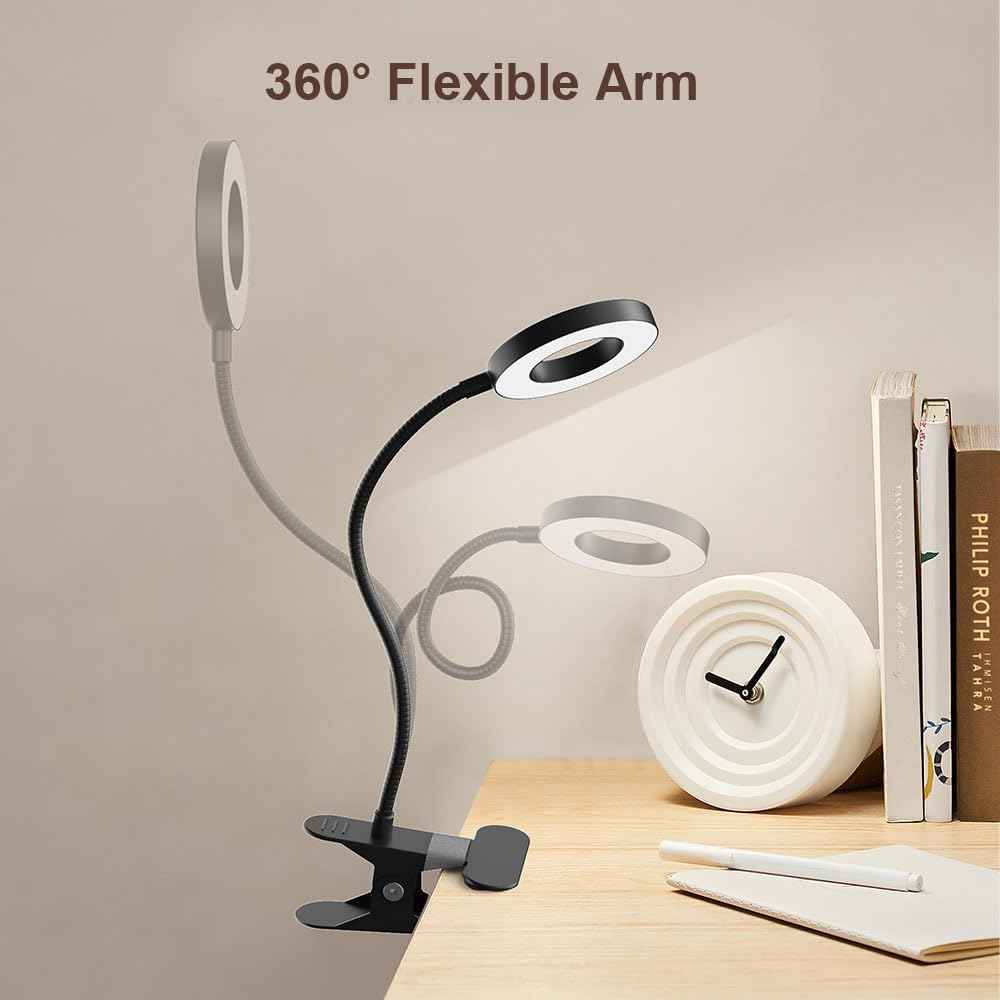 Minimalist LED Desk Lamp – Clean-Lined Clip-On Light for Clutter-Free Workstations, USB Powered