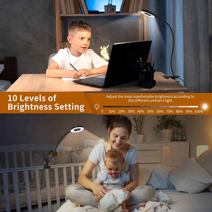 iZELL LED Clamp Desk Lamp for Home Office – 660 Lumen Task Light with 3 Color Modes for Focused Work, Sewing, and Crafting
