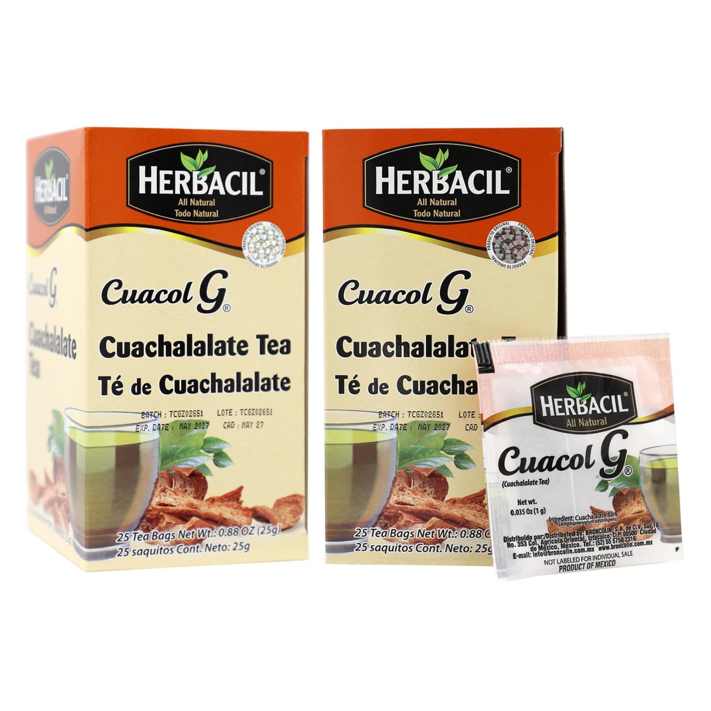 Herbacil_Te_de_Cuachalalate,_2-pack_of_25_tea_bags_per_box_(50_bags)