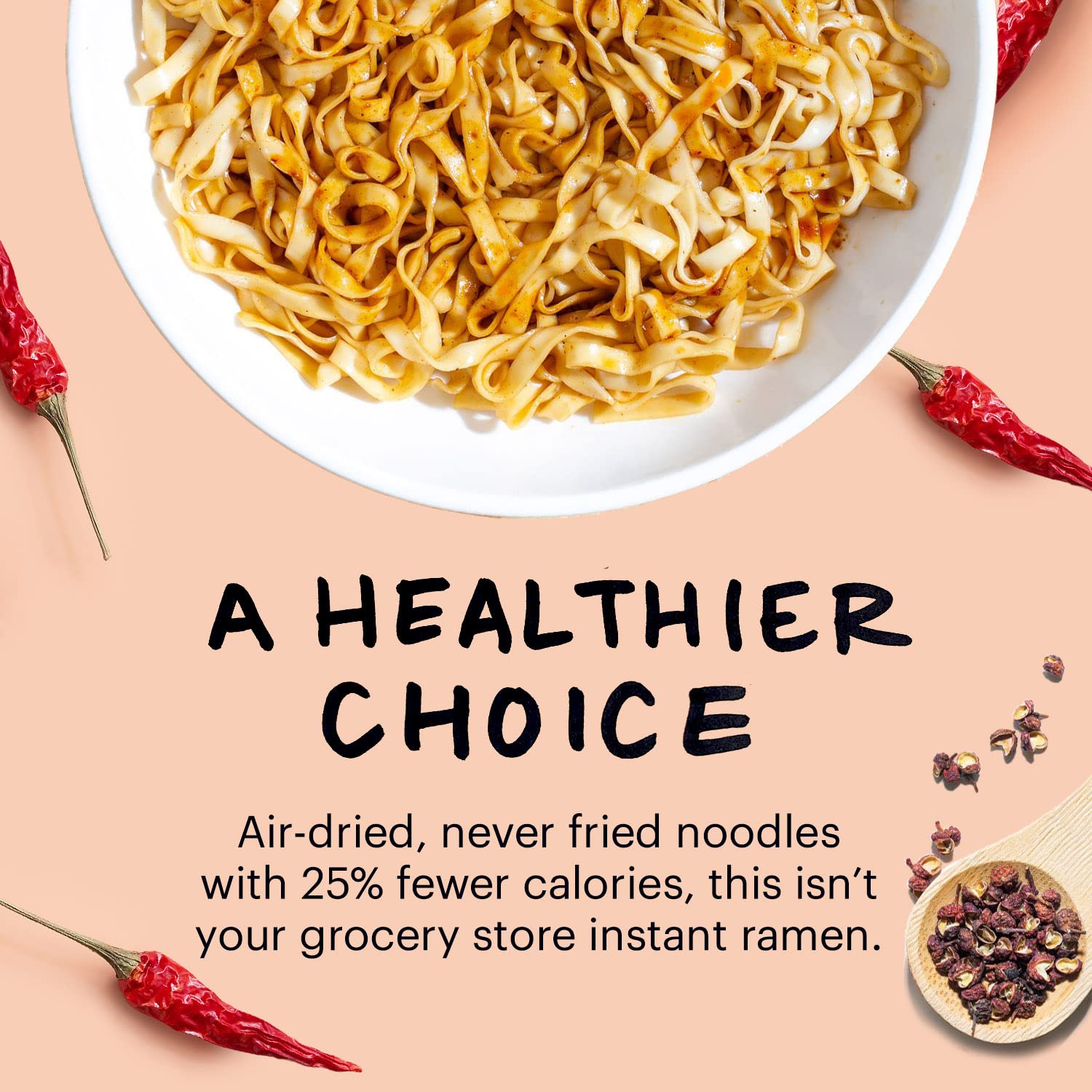 Momofuku_Sweet_&_Spicy_Ramen_Noodles_by_David_Chang,_5_Count_(Pack_of_1)_Air-Dried_Vegan_Instant_Noodles_11g_of_Plant_Based_Protein_Food_Flavor