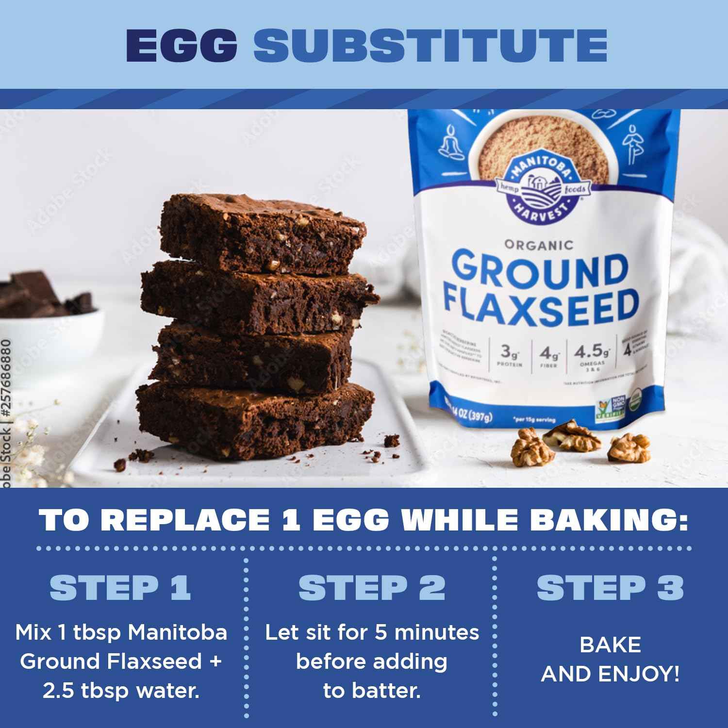 Manitoba Harvest Organic Ground Flaxseed – Thoughtful Health-Conscious Gift for Plant-Based Eaters, Smoothie Bowl Staple