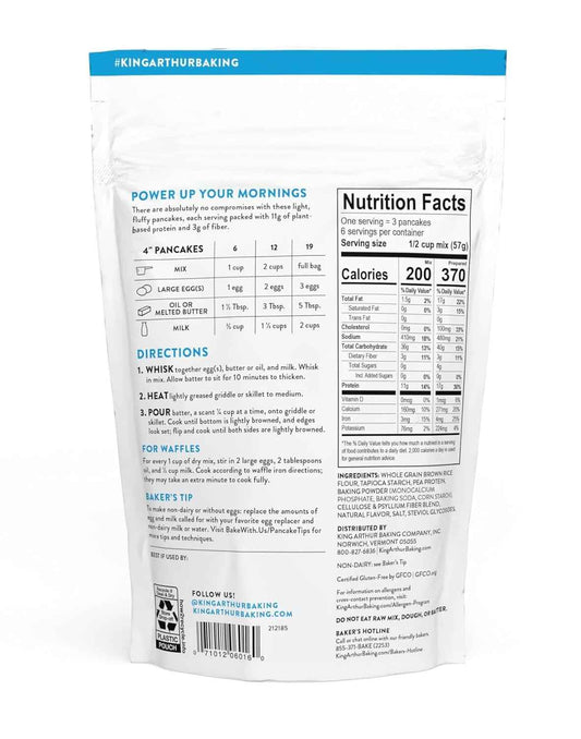 King Arthur Gluten Free Protein Pancake Mix – High-Protein Plant-Based Breakfast for Mindful Mornings