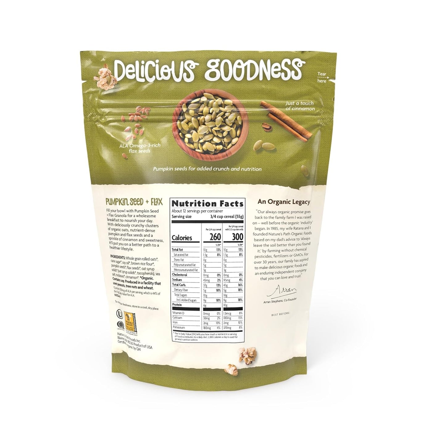 4g of dietary fiber per serving