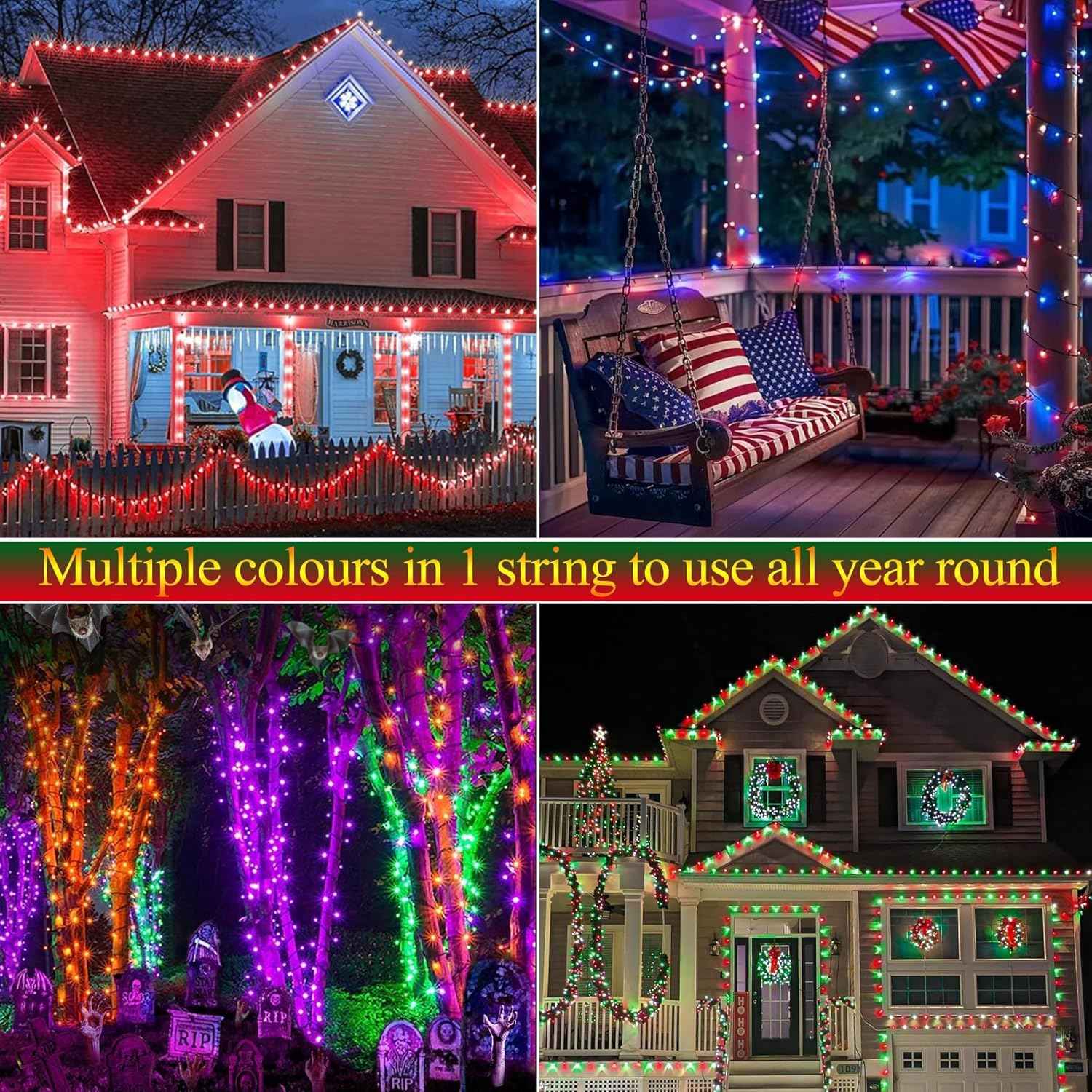 Joomer 66FT 200 LED Flameless String Lights 29V Low Voltage IP44 Waterproof Safe for Kids Pets Sleep Bedroom Night Light