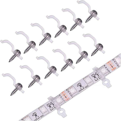 LuminTech Waterproof LED Strip Clips – Weather-Resistant Patio Eave Mounting for Outdoor Entertaining