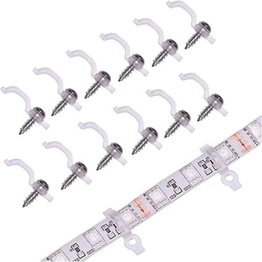 LuminTech Waterproof LED Strip Clips – Weather-Resistant Patio Eave Mounting for Outdoor Entertaining