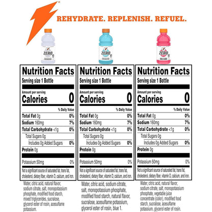 Gatorade G Zero Sports Drink – Quick Electrolyte Refuel Between Meetings and Home Office Sessions, Variety 18-Pack