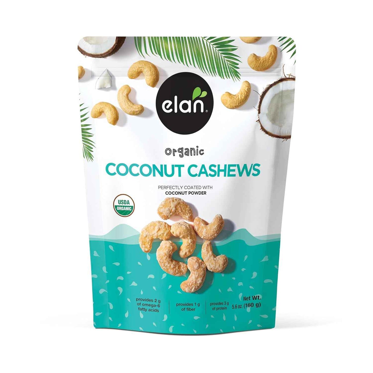 Elan Organic Coconut Cashews – Housewarming Gift Basket Addition for Health-Conscious Hosts, 5.6 oz
