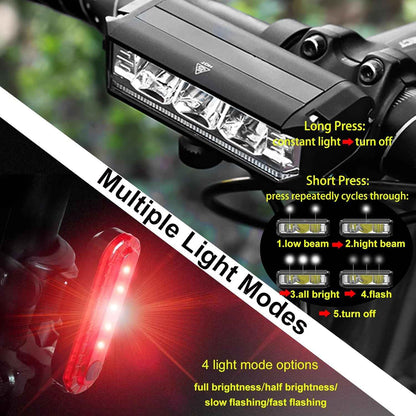 Luminoak Bike Light Set – Family Cycling Safety Light for Kids Bikes, Strollers, and Neighborhood School Commute Routes
