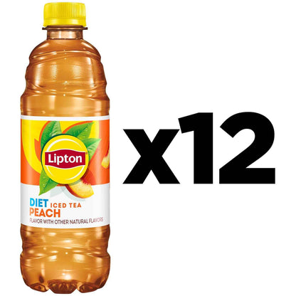 Lipton Diet Peach Iced Tea – Low-Calorie Wellness Drink for Sugar-Conscious Adults, Daily Hydration Refreshment