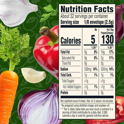 Good Seasons Italian Seasoning Packets – 5-Calorie Homemade Dressing for Wellness-Focused Meal Prep