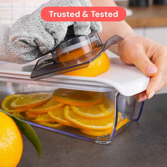 Fullstar Mandoline Slicer 6-in-1 – Low-Carb Zoodle Maker for Plant-Based Home Chefs, BPA-Free White Spiralizer
