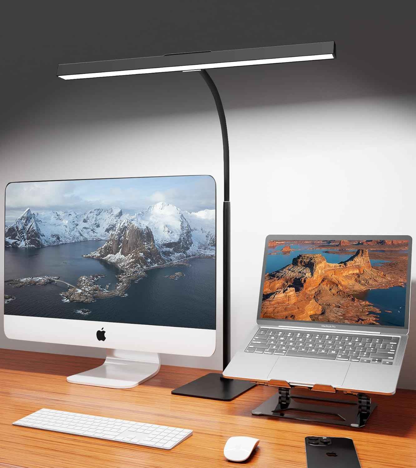GlowStar Eye-Caring LED Reading Lamp for Bedside, Flicker-Free Warm to Cool Light for Wind-Down Evenings and Long Reading Sessions