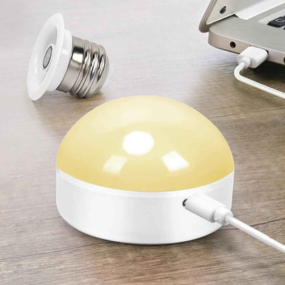 BLUEYE Rechargeable LED Bulb for Clutter-Free Bedside, Slim Profile Cordless Lamp with Remote Dimmer