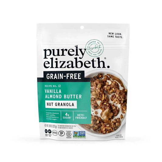 Purely Elizabeth Keto Granola – Clean Label Pantry Staple, Vanilla Almond Butter Grain-Free