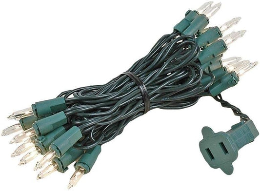 5-foot string with 20 clear incandescent vintage-style mini bulbs on 4-inch spacing