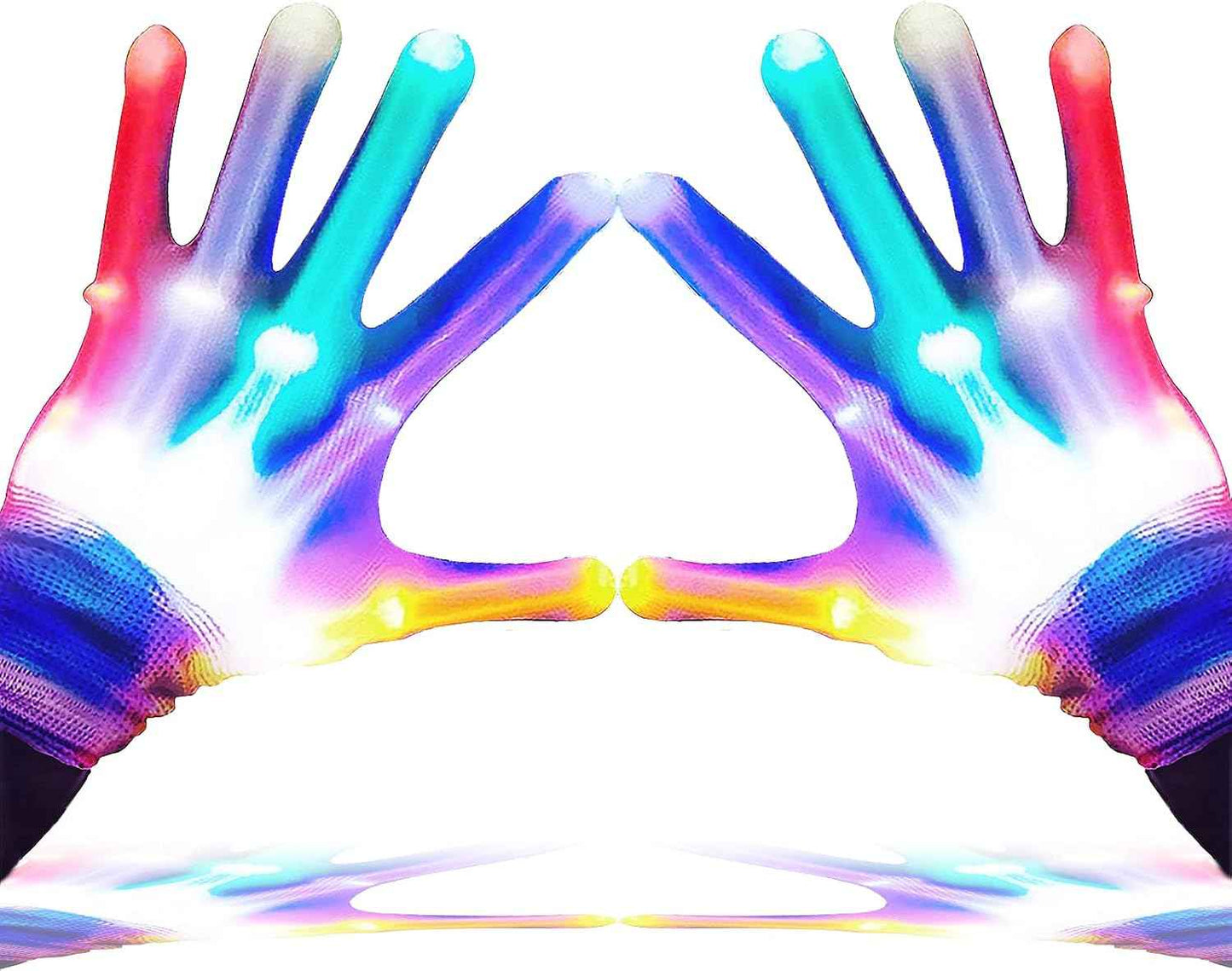 LumenGlow LED Gloves for Kids - Finger Light Gloves Safe Trick or Treat Costume Accessory for Boys and Girls Ages 3-12